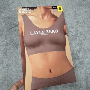 Layer Zero Women's S Seamless Nylon Bra Black/Sienna d1031
